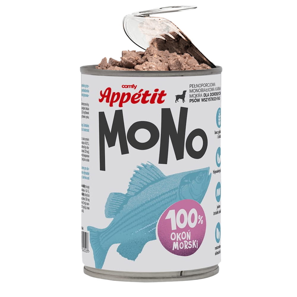 Comfy Appetit Mono Okoń Morski Monoproteinowa Karma Mokra Dla Psa Puszka 400g